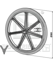 313-912 Koło wału Packera O900mm 313-912.97
