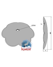 31-571040 Talerz do brony w kształcie liścia koniczyny O710x7 31-571040.97