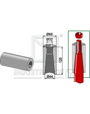 18100-25 Tulejka do wspawania do zębów z gwintem M28 18100-25.97