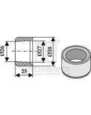 18100-26 Tulejka do wspawania 25 mm 18100-26.97