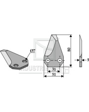 70-157 Nóż do paszowozu, lewy 70-157.97