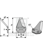 70-160 Nóż do paszowozu. prawy 70-160.97