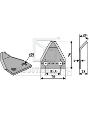 70-165 Nóż do paszowozu 70-165.97