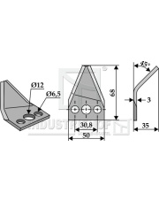 70-176 Nóż do paszowozu, prawy 70-176.97