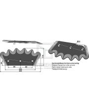 70-281 Nóż do paszowozu, prawy 70-281.97