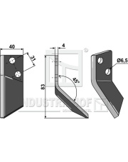 70-320 Nóż do paszowozu, prawy 70-320.97