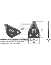 70-410 Nóż do paszowozu - napawana stopem twardym 70-410.97