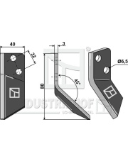70-415 Nóż do paszowozu, lewy 70-415.97