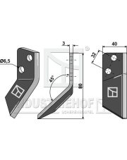 70-416 Nóż do paszowozu, prawy 70-416.97