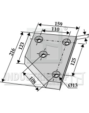 70-503 Nóż kątowy prawy 70-503.97