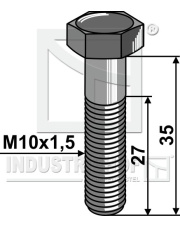 103593110 Śruba z łbem sześciokątnym M10 bez nakrętki 103593110.97