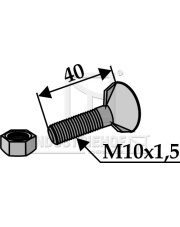 1040HU Śruba płużna M10 x 1,5 x 40 z nakrętką sześciokątną 1040HU.97