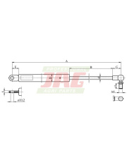 JAG99-1062 Siłownik gazowy 871-25.01