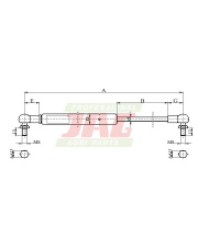 JAG99-1105 Siłownik gazowy 872-66.01