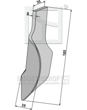 35.002 Dziób lemiesza do przyspawania - lewy 35.002.97
