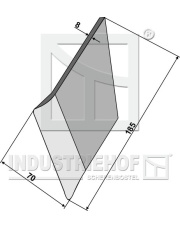 35.005 Dziób lemiesza do przyspawania - prawy 35.005.97