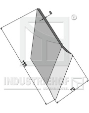 35.006 Dziób lemiesza do przyspawania - lewy 35.006.97