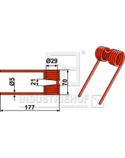 15-DEU-12 Palec przetrząsaczo-zgrabiarki 15-DEU-12.97