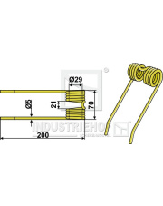 15-DEU-13 Palec przetrząsaczo-zgrabiarki 15-DEU-13.97