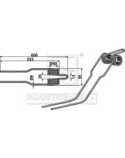 15-DEU-14 Palec przetrząsaczo-zgrabiarki 15-DEU-14.97