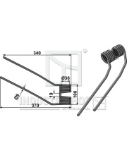 15-DEU-17 Palec przetrząsaczo-zgrabiarki 15-DEU-17.97