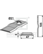 80-137 Nożyk do kosiarek rotacyjnych 80-137.97