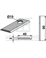 80-148 Nożyk do kosiarek rotacyjnych 80-148.97