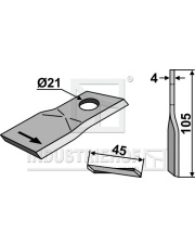80-230 Nożyk do kosiarek rotacyjnych 80-230.97
