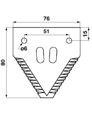 JAG01-0031 Nożyk kosy górno nacinany MWS Germany 420100045.02