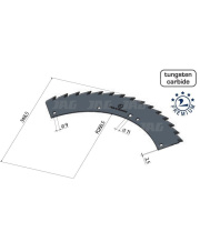 30-0540-74-01-2-g Piła sieczkarni prawa PREMIUM MWS Germany-zielona 78230.04-G