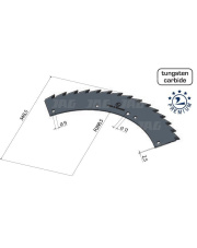 30-0540-74-01-2-y Piła sieczkarni prawa PREMIUM MWS Germany-żółta 78230.03-Y