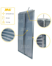 JAG05-0045 Sito żaluzjowe ocynkowane dolne, lamela-10mm JAG PREMIUM 646098.00