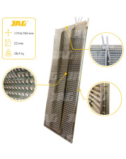 JAG05-0049 Sito żaluzjowe ocynkowane górne, lamela-22mm JAG PREMIUM 600118.00