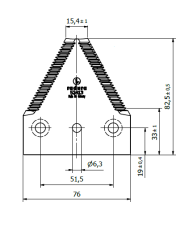 358397 Nożyk kosy RADURA 14 tpi 358397.02